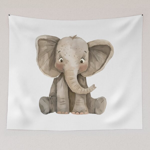 Item preview, Cute Baby Elephant Watercolor - Adorable Nursery Animal Art Print designed and sold by DesignArtist.ia.
