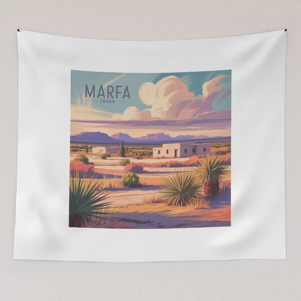 Item preview, Marfa Texas Desert Sunset Illustration designed and sold by CircinusStore.