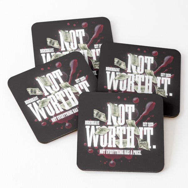 Item preview, Money Isn’t Worth the Blood – Dark Anti-Capitalism Blood Drop Poster designed and sold by HIGHSQUARE.