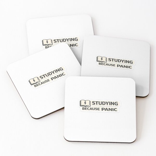Item preview, Studying Because Panic Funny Student Sticker designed and sold by theartizo.