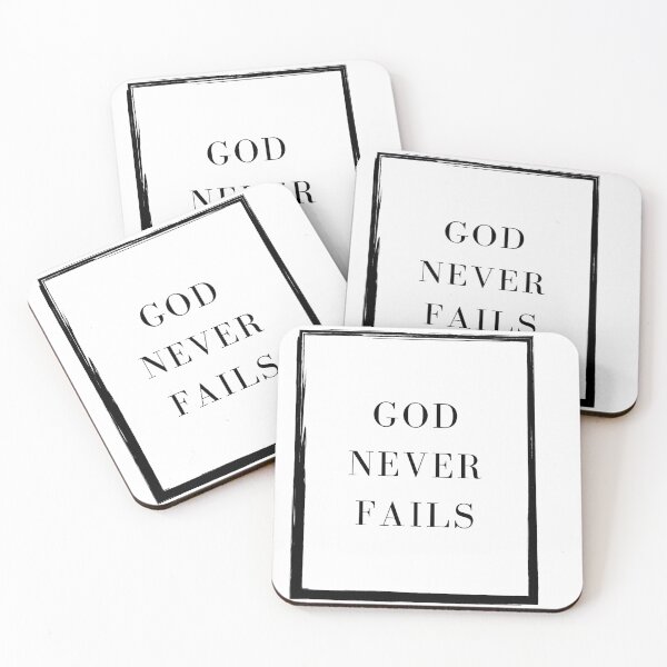 Item preview, God Never Fails – Christian Faith Inspirational Quote designed and sold by Artsy Corner.