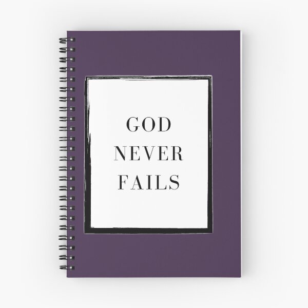 Item preview, God Never Fails – Christian Faith Inspirational Quote designed and sold by Artsy Corner.