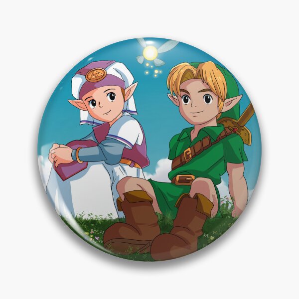 Item preview, The Legend of Zelda: Ocarina of Time Link and Princess Zelda designed and sold by ellenent.
