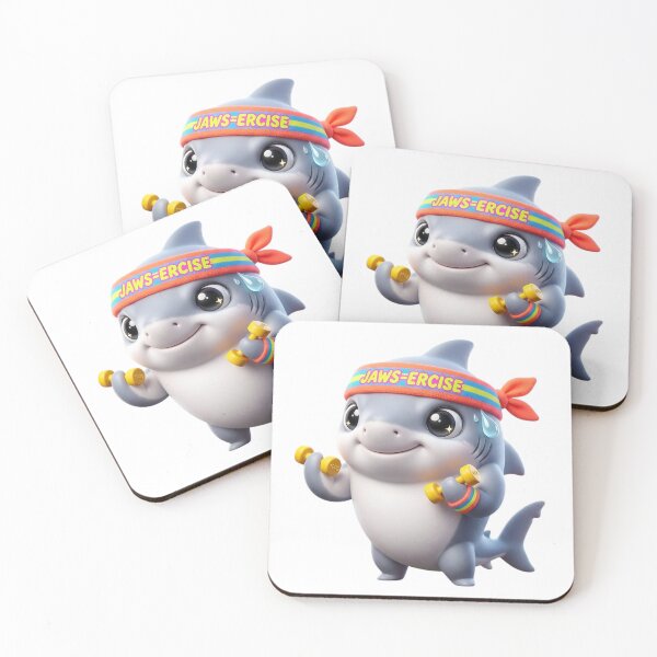 Item preview, Funny Shark Gym - Jaws-ercise Fitness Art designed and sold by jo-e-basta.