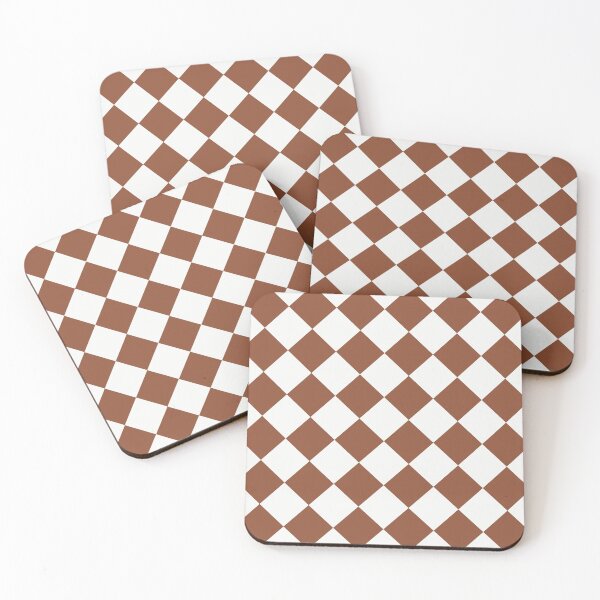 Item preview, Checkerboard White and Copper Pattern designed and sold by pattern-archive.