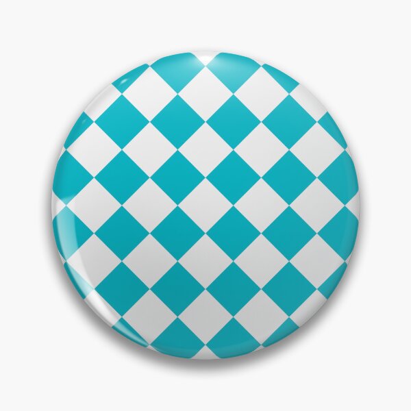Item preview, Checkerboard White and Cyan Pattern designed and sold by pattern-archive.