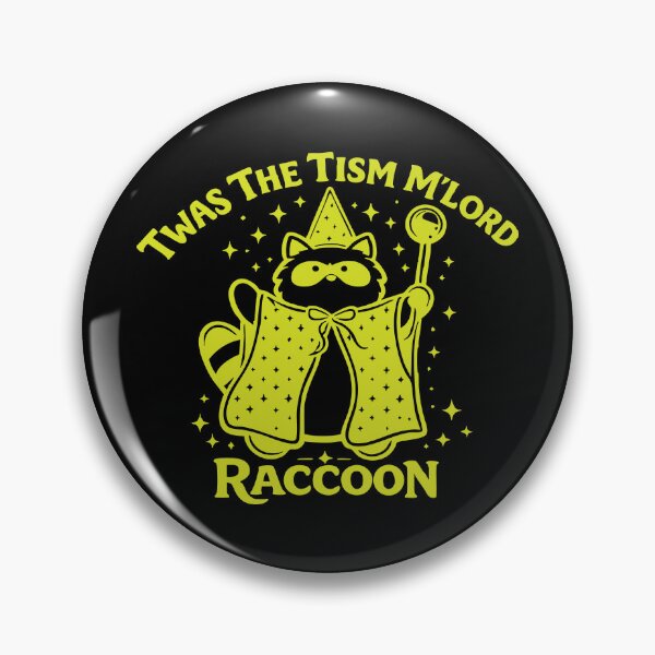Item preview, Twas The Tism Mlord Raccoon,Funny Autism Meme designed and sold by CloudyPress.