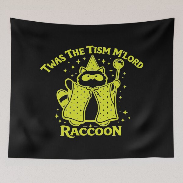 Item preview, Twas The Tism Mlord Raccoon,Funny Autism Meme designed and sold by CloudyPress.
