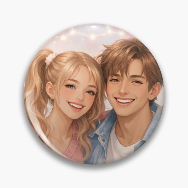Item preview, Gemini Zodiac Romantic Couple Illustration designed and sold by Silentbow.