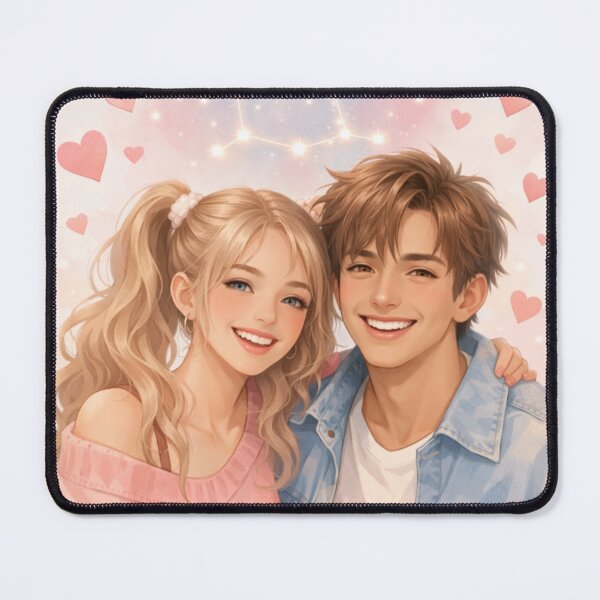 Item preview, Gemini Zodiac Romantic Couple Illustration designed and sold by Silentbow.