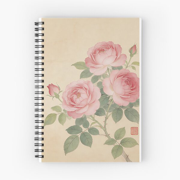 Item preview, Chinese Gongbi Pink Roses Art Print designed and sold by uptown2026.
