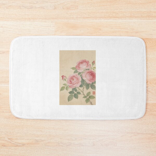 Item preview, Chinese Gongbi Pink Roses Art Print designed and sold by uptown2026.