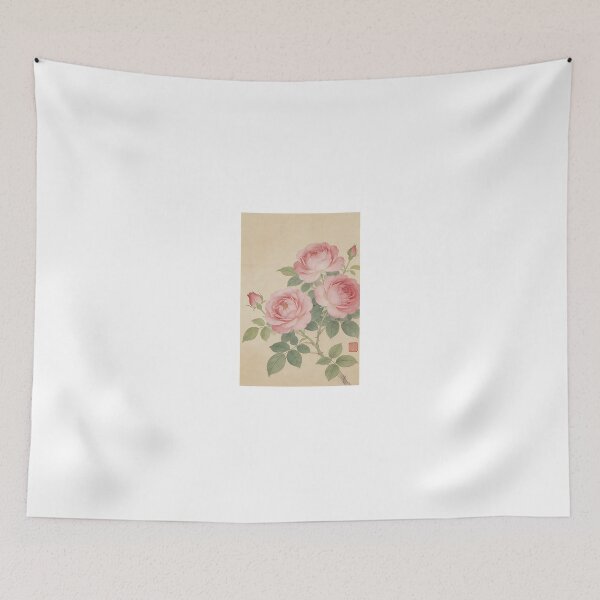 Item preview, Chinese Gongbi Pink Roses Art Print designed and sold by uptown2026.