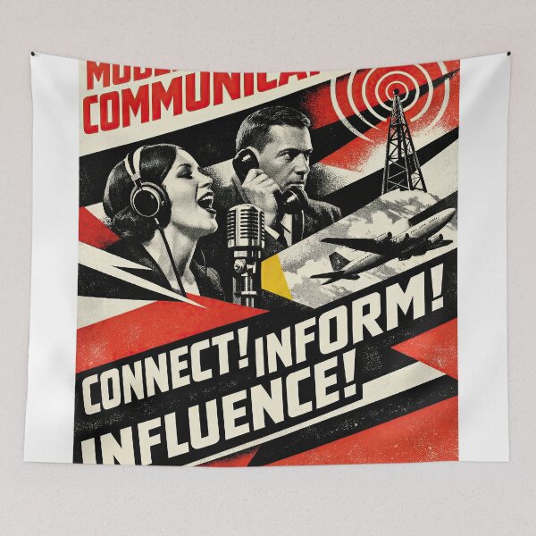 Item preview, Modern Communication – Retro Power Poster designed and sold by ForeverPrintsOK.