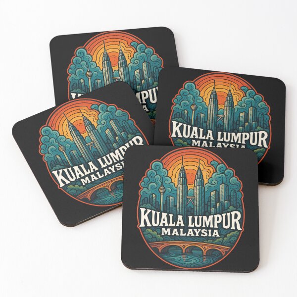 Item preview, Kuala Lumpur Malaysia Trippy Art Retro Travel designed and sold by TomFrontierArt.