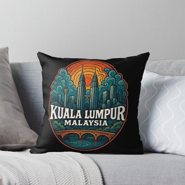 Item preview, Kuala Lumpur Malaysia Trippy Art Retro Travel designed and sold by TomFrontierArt.
