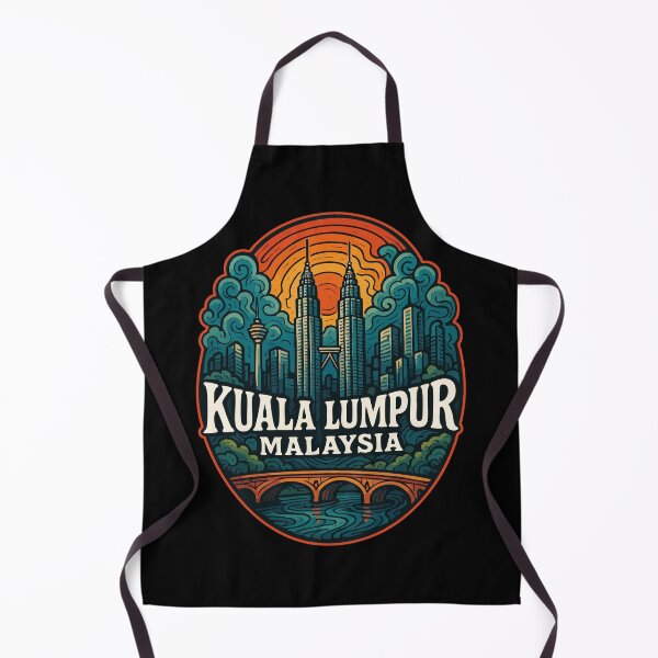 Item preview, Kuala Lumpur Malaysia Trippy Art Retro Travel designed and sold by TomFrontierArt.