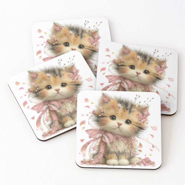 Item preview, Whimsical Spring Cats Clipart designed and sold by Eiwaprints.