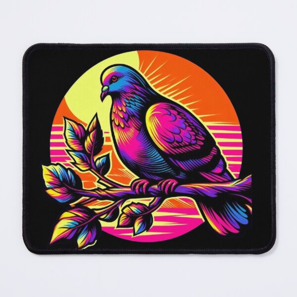 Item preview, Psychedelic Bird – Neon Sunset Branch Design designed and sold by Dogandesighn.
