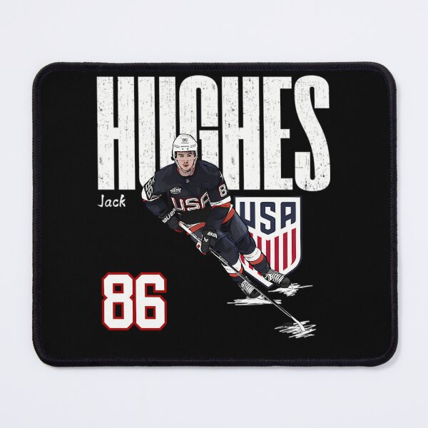 Item preview, Usa Jack Hughes 86 Hockey Cartoon designed and sold by Immdesigner.