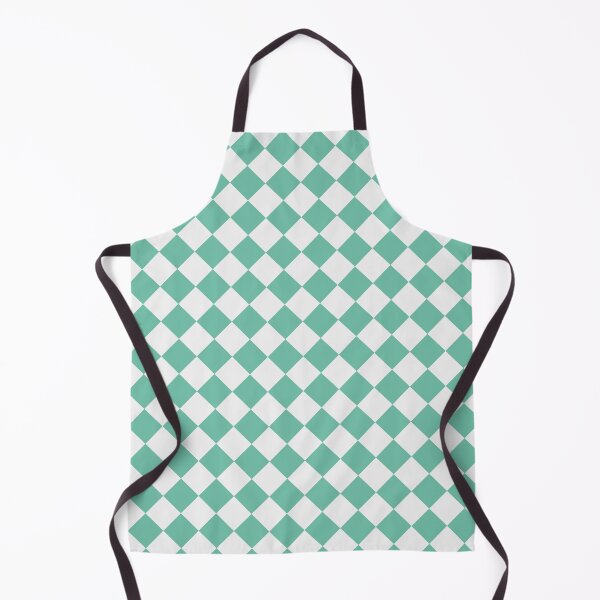 Artikelvorschau, Schachbrettmuster in Weiß und Pastellgrün entworfen und verkauft von pattern-archive.