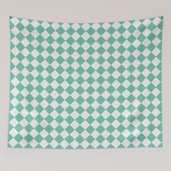 Item preview, Checkerboard White and Pastel Green Pattern designed and sold by pattern-archive.