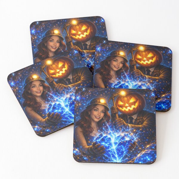 Item preview, Headless Horseman Sapphire Mine – Electric Fantasy Halloween Art designed and sold by TheHorsemanRidesAgain.