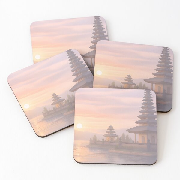 Item preview, Bali Temple — Minimal Calm Tropical Art designed and sold by Minimal Calm.