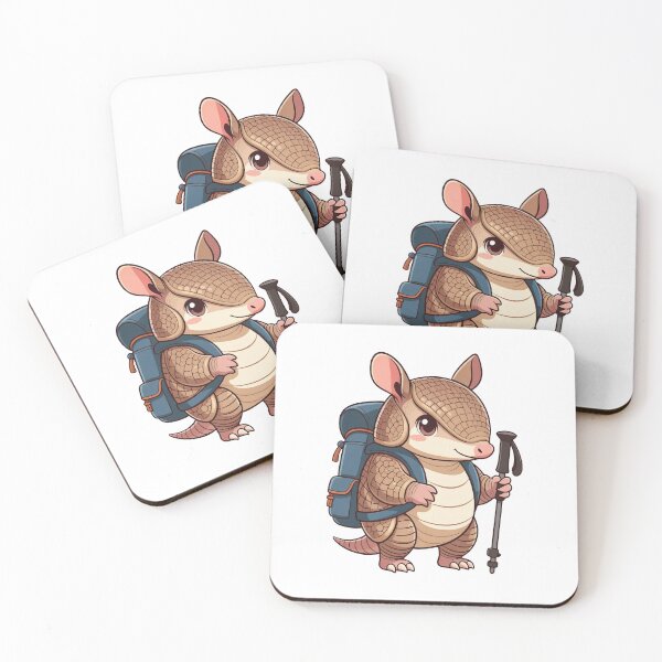 Item preview, Adventurous Armadillo Hiker with Backpack designed and sold by Fikuall.