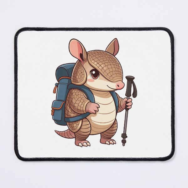 Item preview, Adventurous Armadillo Hiker with Backpack designed and sold by Fikuall.