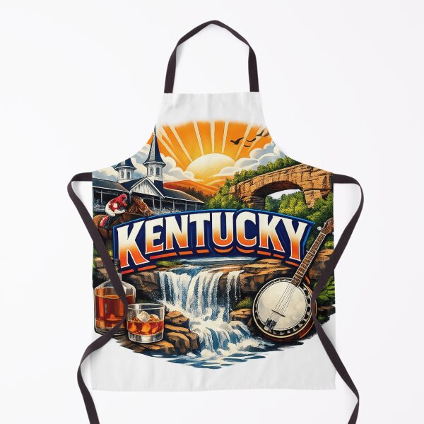 Item preview, Kentucky Ultra Modern Landmark Design – Horse Racing & Natural Bridge Illustration designed and sold by UrbanStatic.