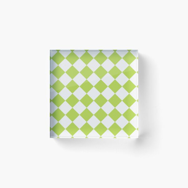 Item preview, Checkerboard White and Lime Pattern designed and sold by pattern-archive.