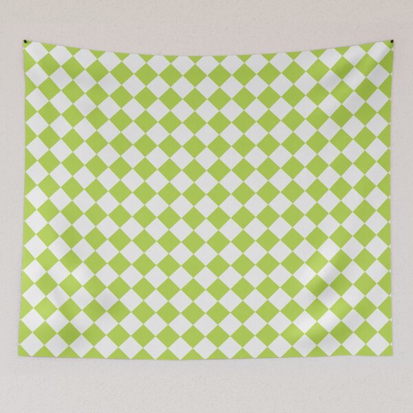 Item preview, Checkerboard White and Lime Pattern designed and sold by pattern-archive.
