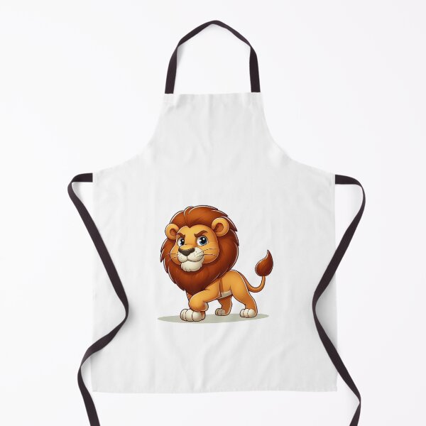 Item preview, A cartoon lion with a fierce expression, featuring a distinct mane and playful demeanor. designed and sold by cave-canvas.