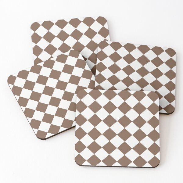 Item preview, Checkerboard White and Mocha Pattern designed and sold by pattern-archive.