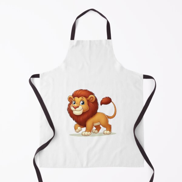 Item preview, A cheerful cartoon lion with a fluffy mane, showcasing an adorable expression and playful stance. designed and sold by cave-canvas.