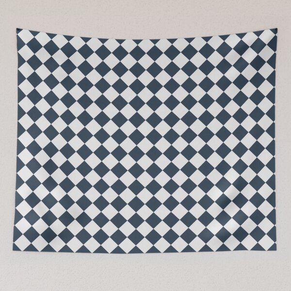 Item preview, Checkerboard White and Navy Pattern designed and sold by pattern-archive.