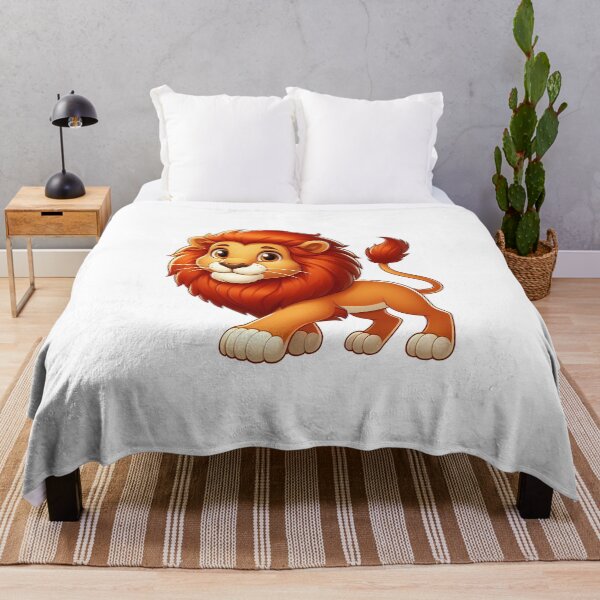 Item preview, A cheerful cartoon lion with a fluffy mane, exuding a playful and friendly vibe. designed and sold by cave-canvas.