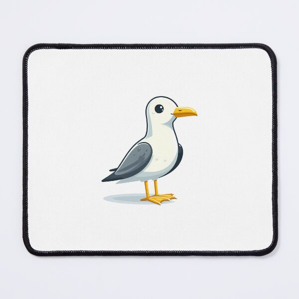 Item preview, Cute cartoon seagull with a cheerful expression and shiny feathers. designed and sold by cave-canvas.