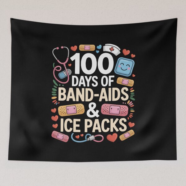 Item preview, 100 Days Of Band-Aids & Ice Packs School Nurse 100th Day Of School designed and sold by CORJIDOG-ART.