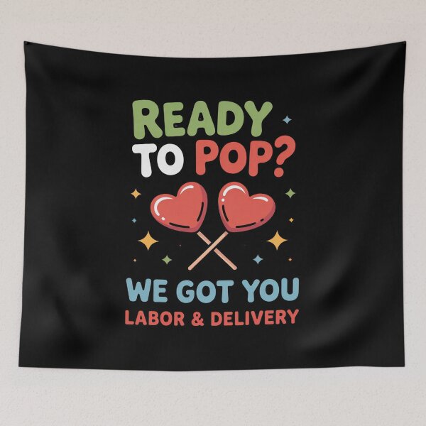 Item preview, Ready To Pop? Funny Labor & Delivery Expecting Mother Nurse designed and sold by CORJIDOG-ART.