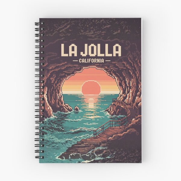 Item preview, La Jolla California Sea Cave: Pixel Art Coastal View designed and sold by CircinusStore.