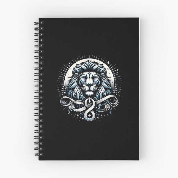 Item preview, A majestic silver lion with intricate details and infinity symbol, symbolizing strength and eternity. designed and sold by beast-net.