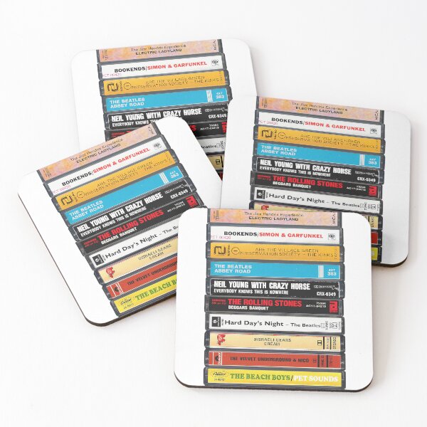 Item preview, 1960s Music: Classic 60s Albums Vintage Cassette Spines designed and sold by Mr Mustard Prints.
