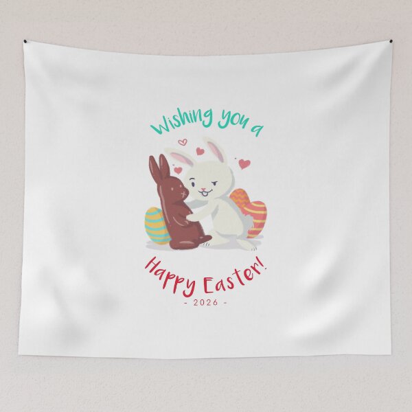 Item preview, Wishing You A Happy Easter! 2026 Happy Easter! ✨#easter #happyeaster #cute #chocolate #bunny #rabbit designed and sold by Fanybany.