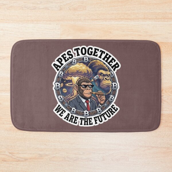 Item preview, Apes Together We Are The Future Grumpy Financial Satire Sticker designed and sold by Bug by Design.