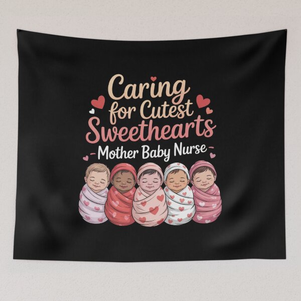 Item preview, Caring For Cutest Sweethearts Mother Baby Nurse Newborn Infant Care designed and sold by CORJIDOG-ART.