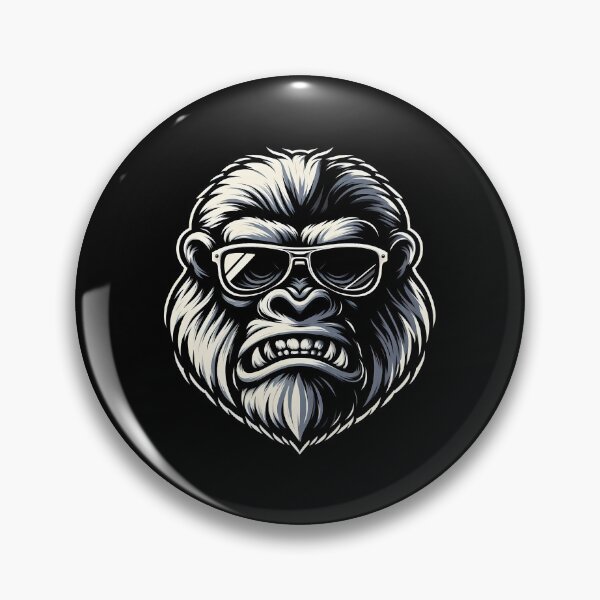 Item preview, Stylized gorilla illustration wearing sunglasses, showcasing a bold and fun expression. designed and sold by beast-net.
