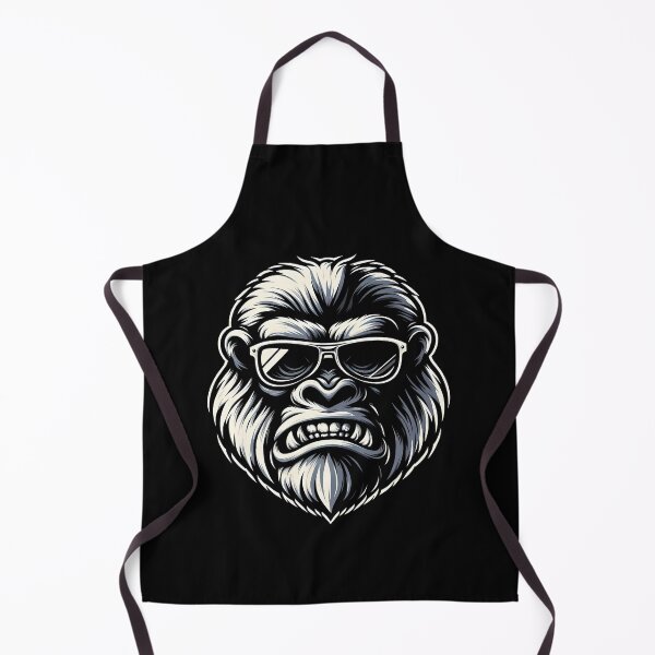 Item preview, Stylized gorilla illustration wearing sunglasses, showcasing a bold and fun expression. designed and sold by beast-net.