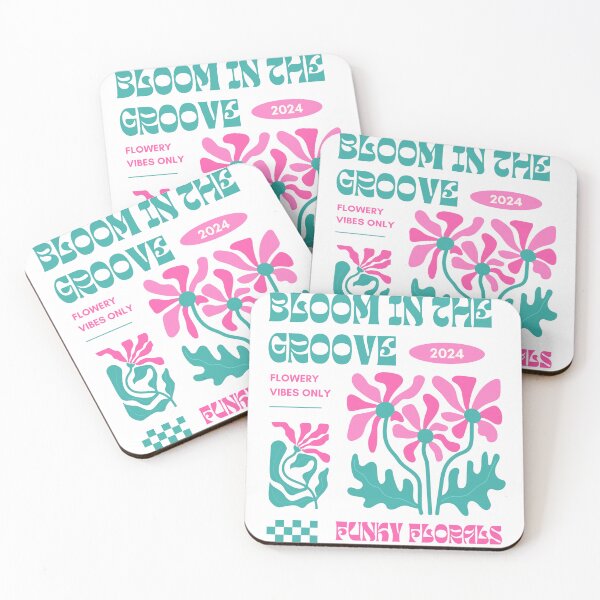 Item preview, Retro Funky Florals - Bloom In The Groove 70s Aesthetic Art designed and sold by MuskanDesignHub.